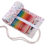 Trousse a crayon rouleaux pour 72 crayons de couleur, toile pochette organza, porte - crayons enroulable ... Trousse a crayon rouleaux pour 72 crayons de couleur, toile pochette organza, porte - crayons enroulable ...