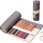 Trousses crayons rouleau, 72 trous etui a crayons en toile pour garons et filles, portable trousses ...