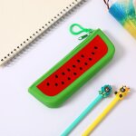 Trousse a crayons en silicone, fruit, lgume, sac de rangement pour enfants, grand sac a main, cl, fournisseu ...