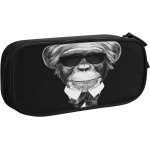 Trousse a crayons singe costume lunettes de soleil, grande capacit� grande pochette porte - stylo