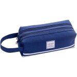 Trousse a crayons spacieuse en toile avec poign�e, pouvant contenir 30 a 50 stylos, pochette multifonction ...