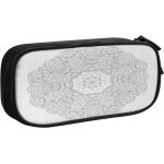 Trousse a crayons tartan lama beige, grande capacit� grande pochette porte - stylos