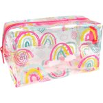 Trousse a crayons tendance pour filles et enfants - rose transparent - c?urs arc - en - ciel - lopard ...