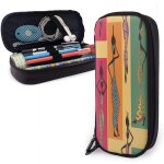 Trousse a crayons texture marbre vert fonc