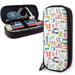 Trousse a crayons en toile motif coccinelles et feuilles 21 x 5, 5 x 5 cm Trousse a crayons en toile motif coccinelles et feuilles 21 x 5, 5 x 5 cm