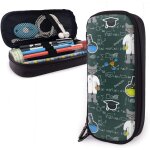 Trousse a crayons en toile motif tigre vert sarcelle 21 x 5, 5 x 5 cm Trousse a crayons en toile motif tigre vert sarcelle 21 x 5, 5 x 5 cm