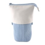 Trousse a crayons en velours ctel bleu 12, 5 x 18, 5 cm, trousse de maquillage, fermeture eclair, pour ...