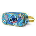 Trousse double 3d - disney lilo et stitch hello - bleu - taille unique