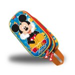 Trousse double 3d - disney mickey mouse glad - bleu - taille unique