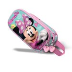 Trousse double 3d - disney minnie mouse pose - rose - taille unique