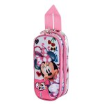 Trousse double 3d - disney minnie mouse too cute - rose - taille unique