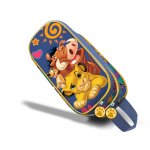 Trousse double 3d voyage avion - marvel roi lion friends - bleu - 40x20x25cm