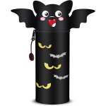 Trousse ecole 2 en 1 en silicone souple kawaii, porte - plume, fermeture eclair en silicone, pochette ...