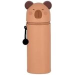 Trousse ecole 2 en 1 en silicone souple porte - plume, fermeture eclair en silicone, pochette de stylo, ...
