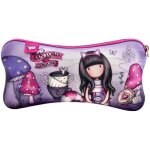Trousse d'�colier - gorjuss - cheshire cat violet - pour enfant - 22 x 11. 3 x 1 cm