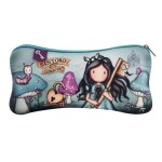 Trousse d'�colier - gorjuss - curiosity - gris vert - zipp�e - 22x11. 3 cm