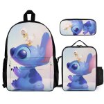 Trousse a lunch 3 en 1 motif stitch pour filles et garons, sac d'cole lger et durable, sac de rangement ...