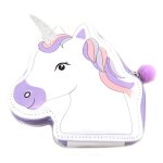 Promotion ! trousse manucure 'licorne my unicorn' blanc violet (5 outils) - 13x12x2 cm