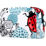 Trousse de maquillage de voyage, trousse de maquillage, pochette, sac a main avec fermeture eclair ? ...