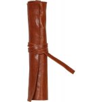 Trousse - marron - ronde - en rouleau - cuir v�ritable - flying spirit - clairefontaine
