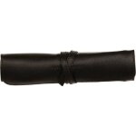 Trousse - noir - ronde - en rouleau - cuir v�ritable - flying spirit - clairefontaine