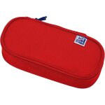 Trousse ovale avec porte - stylo pour filles et garons rouge
