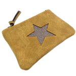 Promotion ! trousse plate 'une etoile est n�e' moutarde - 17x12x1 cm