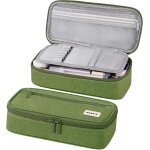 Trousse pliable grande capacit, trousse scolaire, trousse a crayons zippe en toile, trousse a crayons ...