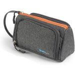 Trousse plumier - 23 x 5 x 5 cm - ouverture a plat pour utilisation en tant que plumier - simili cuir ...