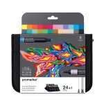 Trousse promarker - 24 feutres couleurs - winsor et newton