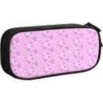 Trousse roses roses sur blanc, grande capacit� grande pochette porte - stylo