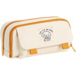 Trousse scolaire 3 compartiments - grande trousse crayon pour ecole et bureau, trousse fille, trousse ...