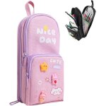 Trousse scolaire, trousse enfant avec 3 compartiments de grande capacit�, jolie et belle trousse ecole, ...