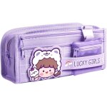 Trousse scolaire fille violet ours glaces lapin arc - en - ciel trousse kawaii trousse crayon etui a ...