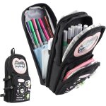 Trousse, trousse scolaire, grande capacit trousse kawaii, trousse enfant avec 3 compartiments, plumier ...