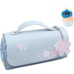 Trousse scolaire en oxford de grande capacit� avec poign�e, grand etui a crayons a 3 compartiments imperm�able ...