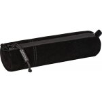 Trousse scolaire - ronde - noir - imitation daim - 20 x 4, 5 cm - brunnen