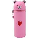 Trousse silicone verticale, kawaii trousse porte - stylo de table, ours trousse �� crayons scolaire, ...