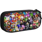 Trousse sonic the hedgehog - grande capacit� - double fermeture eclair - trousse a crayons - trousse ...