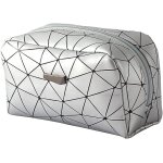 Trousse toilette pinceaux maquillage - imperm�able femme fille argent - rangement