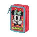 Trousse triple garnie - disney minnie mouse fresh - rose - taille unique