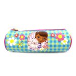 Trousse tube 'docteur la peluche' turquoise rose