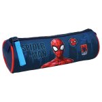 Trousse tube 'spiderman' bleu rouge - 20x7 cm