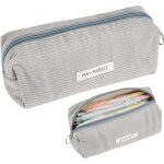 Trousse en velours c�tel�, plumier scolaire, petite poche crayon case couleur unie filles garcon pencil ...