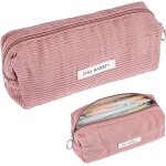 Trousse en velours ctel, plumier scolaire, petite poche crayon case couleur unie filles garcon pencil ...