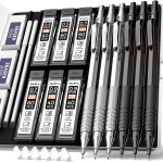 Trust - 0. 5 & 0. 7 & 0. 9 mm porte - mines mtal avec etui, 6 mines d'artiste mp1000 avec 12 tubes de ...