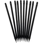 Trust - lot de 10 crayons hb avec caoutchouc, total black avec mine en graphite, peinture extérieure ... Trust - lot de 10 crayons hb avec caoutchouc, total black avec mine en graphite, peinture extérieure ...