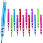 Trust - lot de 12 mini porte - mines automatiques de 0, 7 mm avec gommes, crayon a dessin avec crayon ...