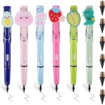Trust - 6pcs crayon eternel, crayons sans encre eternal, crayons infinis portable, stylo graphite remplaable ...