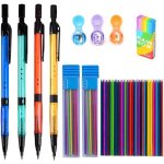 Trust - lot de 8 porte - mines de 2, 0 mm avec 72 recharges colores 2b pour l'criture, l'art, le dessin, ...